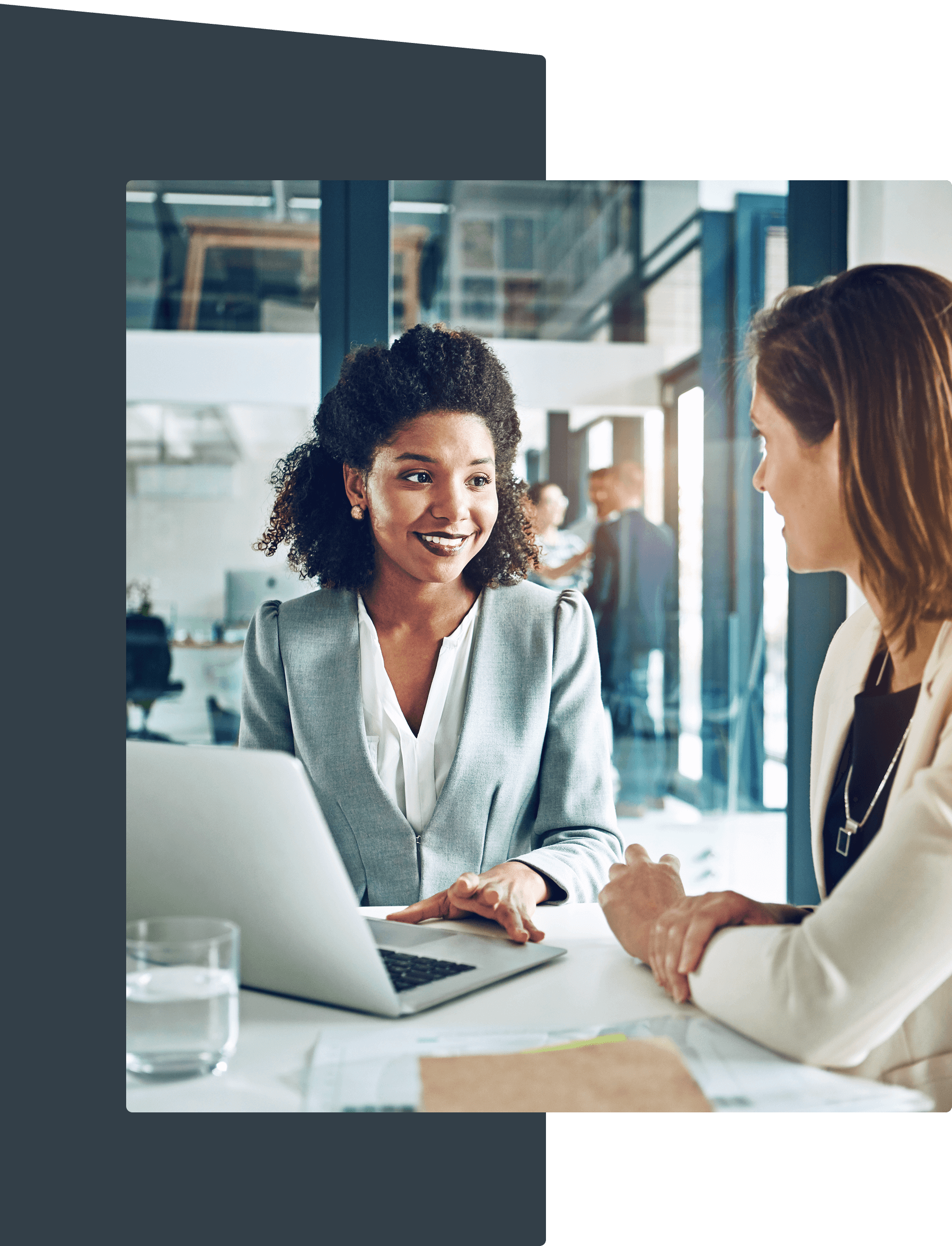 Two women having a business meeting.